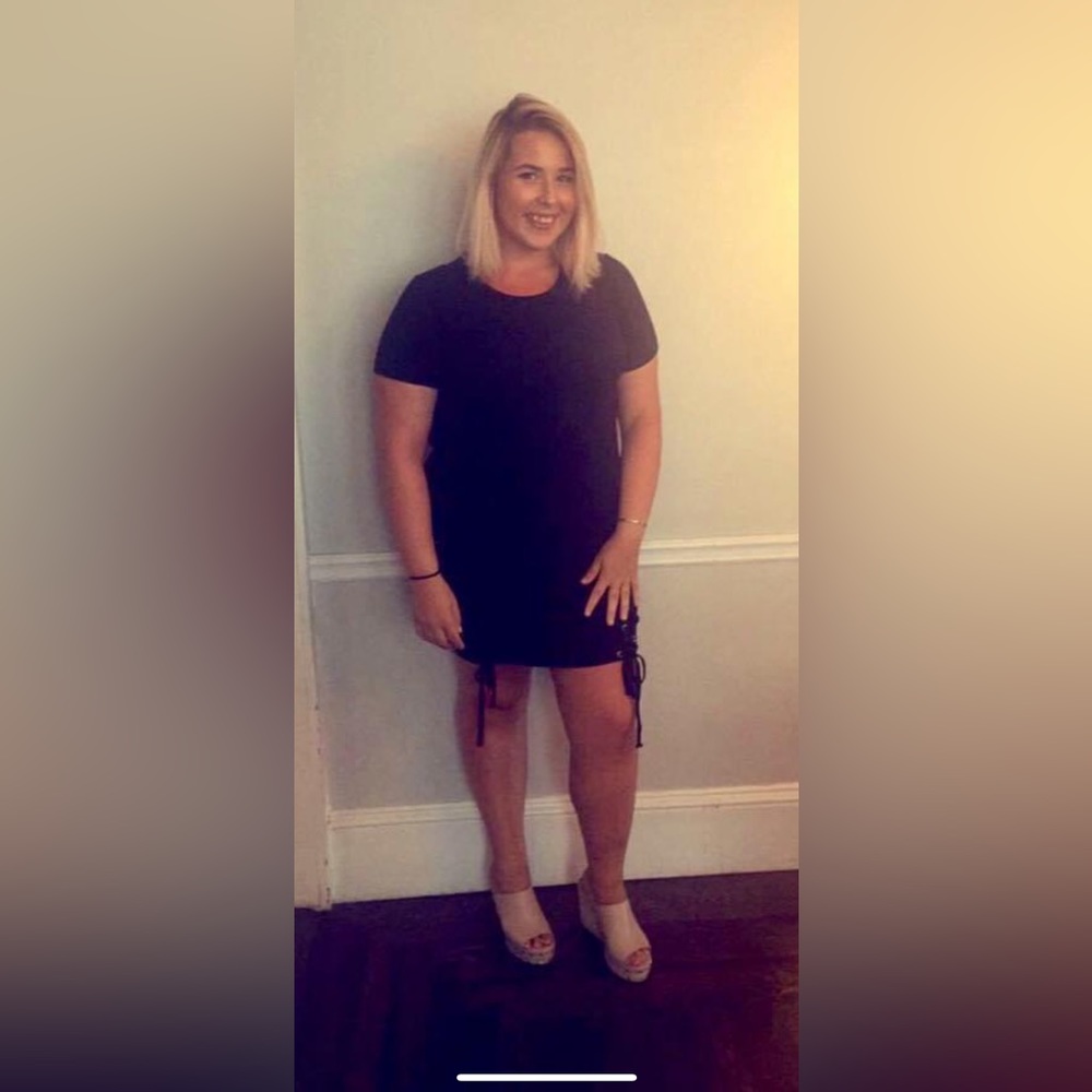 Black dress with ties